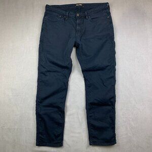 DU/ER Mens Pants 36 Navy Blue N2X Slim Fit No Sweat Tapered Performance 36x29